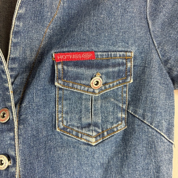 Hot Kiss stretchy denim dress with front buttons 2000’s Style - Picture 6 of 13